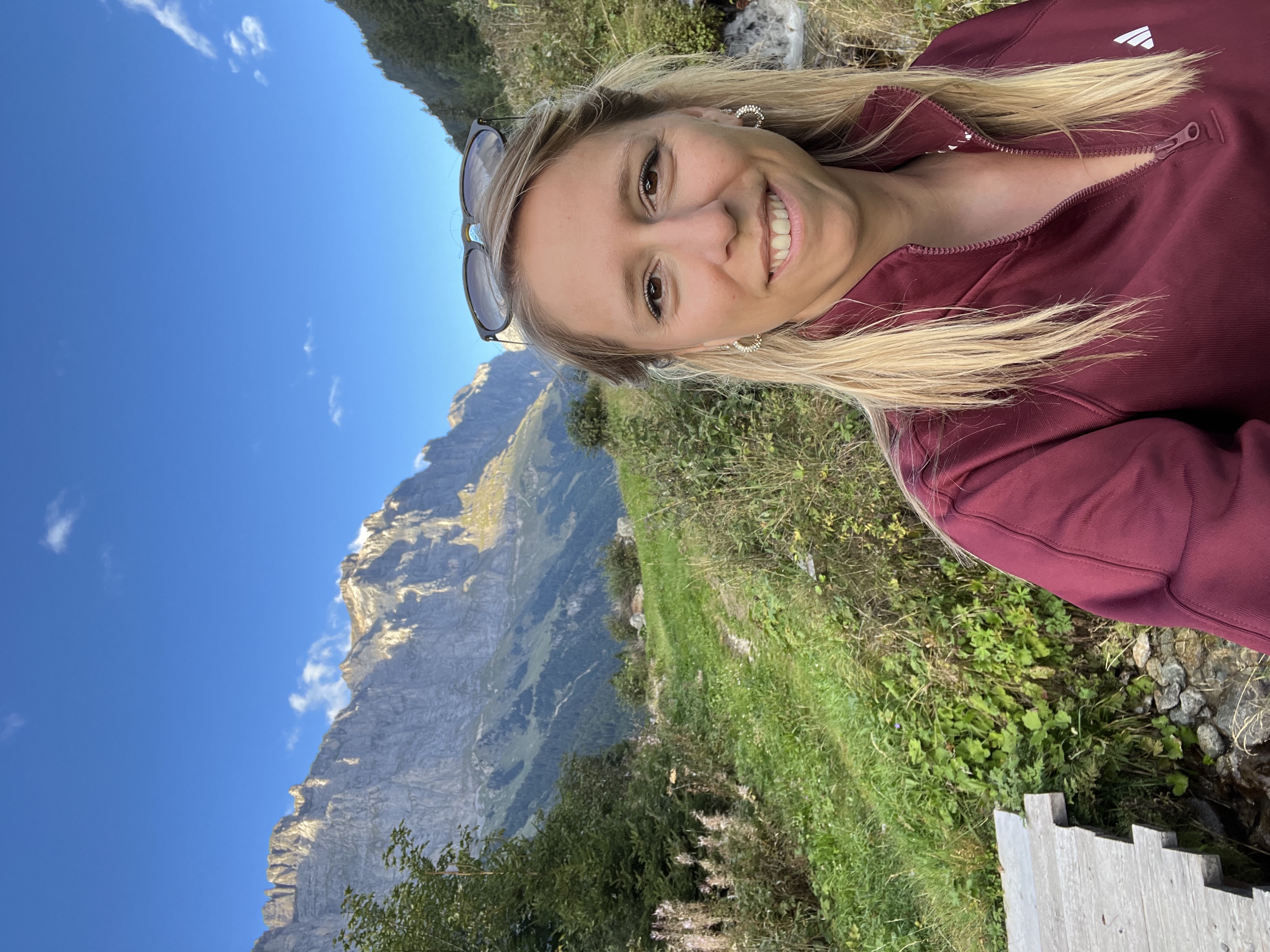 Tamara hiking in the mountains